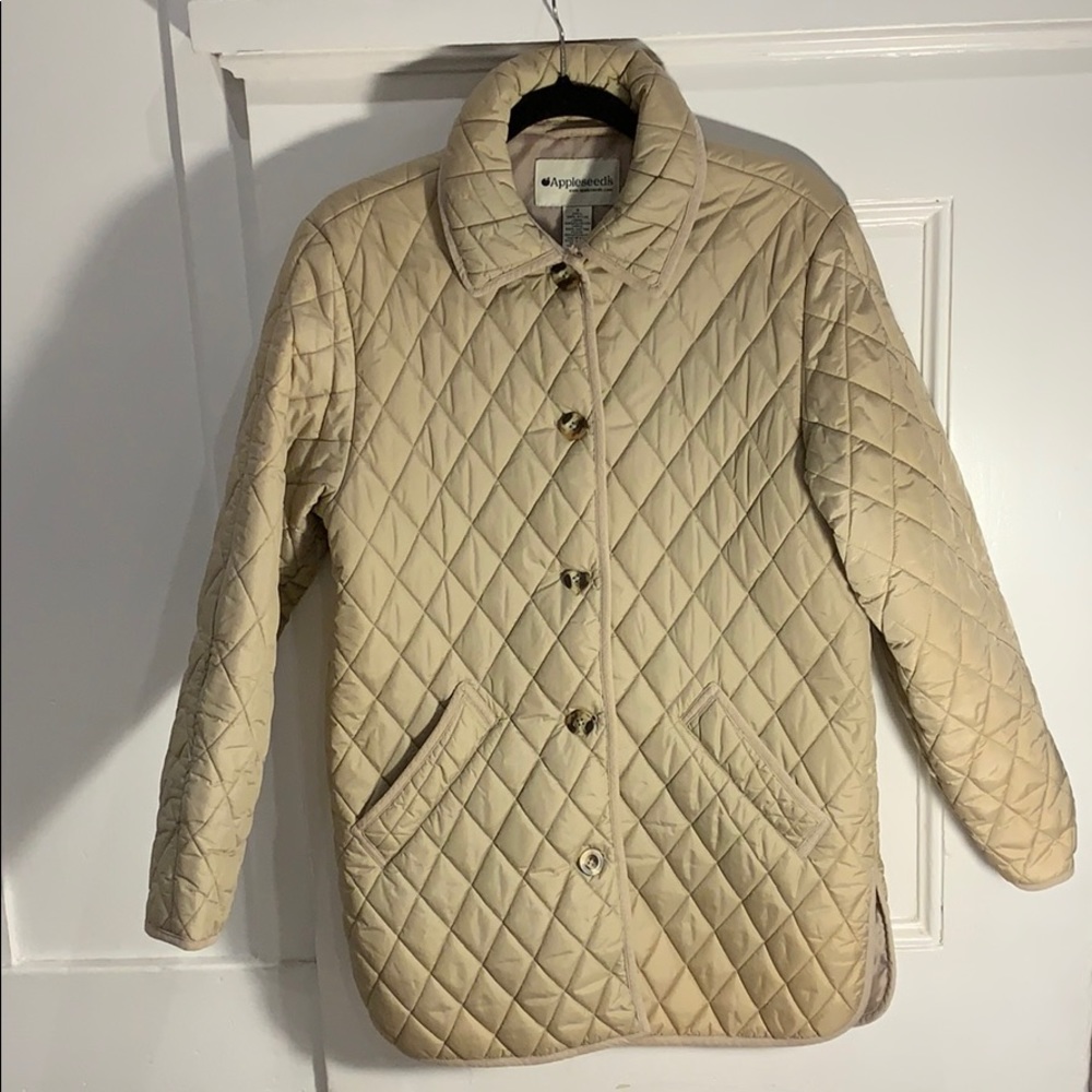 Cream Vintage Puffer Jacket By Appleseed’s Gem